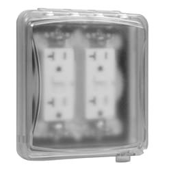 Taymac Part # MX3200 - Taymac Raynguard Alum. Gray 1-Gang Vertical In-Use  3.5-In. Electrical Outlet Cover For Outdoor Outlet, Ufast 8-In-1 -  Weather-Resistant Outlet Covers - Home Depot Pro