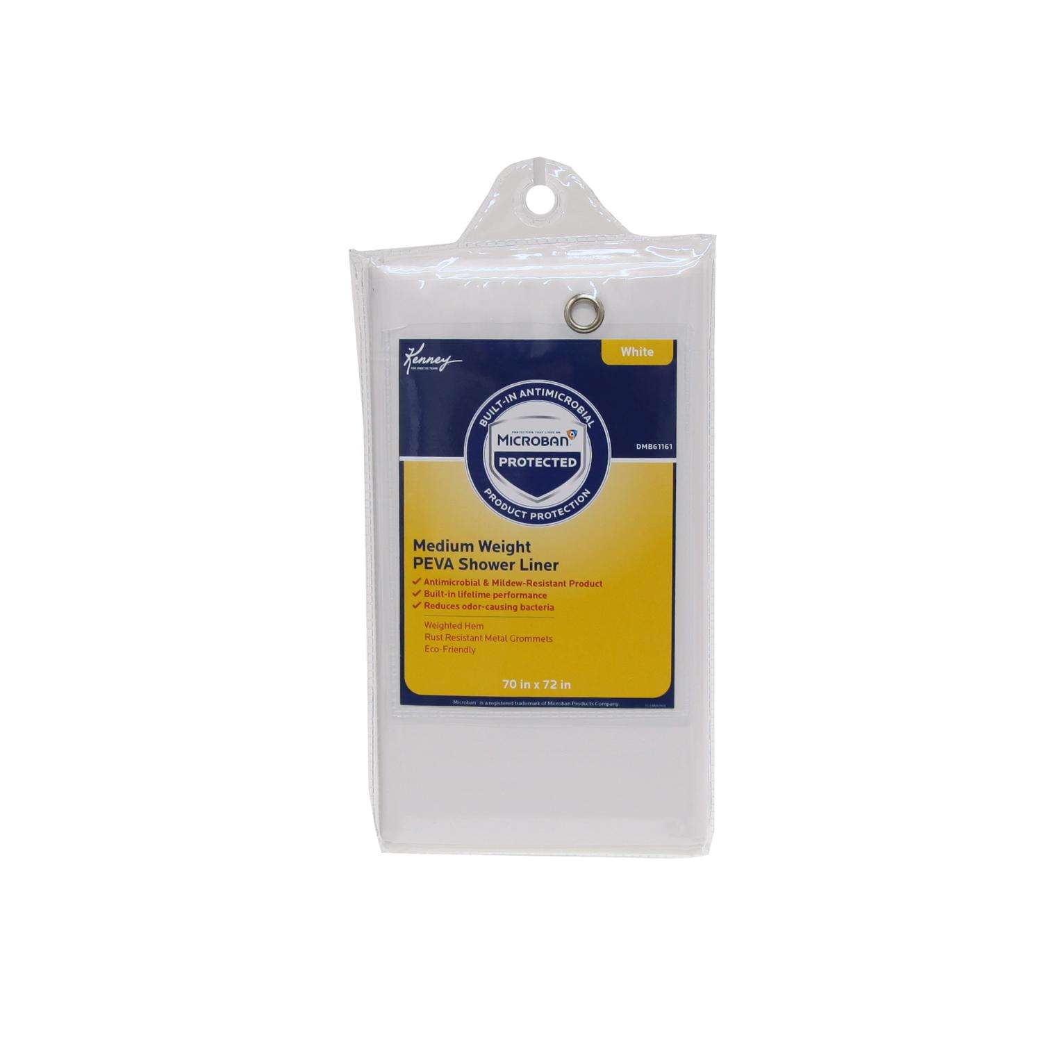 Kenney 72 in. H X 70 in. W White Shower Curtain Liner PEVA - Ace Hardware