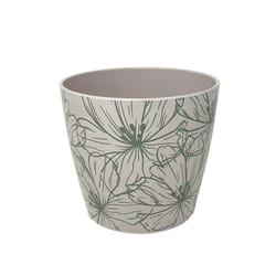 Bamboo Blooms 6.3 in. H X 7 in. D Bamboo Green Flower Flower Pot Green