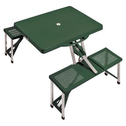 Oniva Portable Plastic Green 54 in. Rectangle Foldable Picnic Table