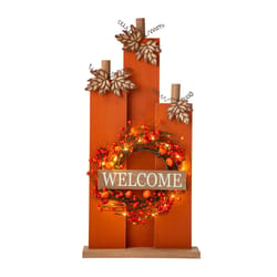 Glitzhome Warm White 30 in. LED Prelit Fall Decor