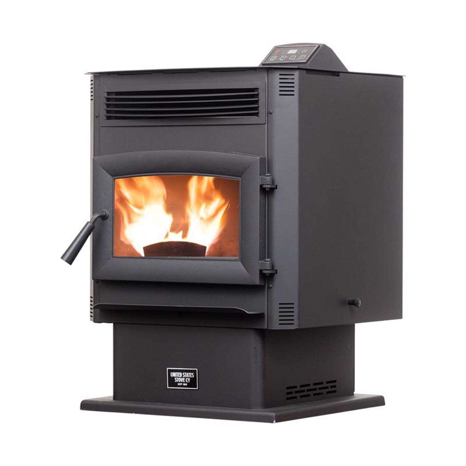 US Stove EPA Certified 1700 sq ft Pedestal Wood Pellet Stove 90 lb. cap.  Hopper - Ace Hardware