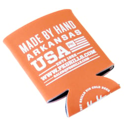 PK Grills Orange BPA Free Logo Beverage Koozie