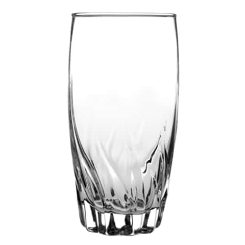 SET OF 7 ANCHOR HOCKING LEAF CLEAR GLASS DRINKING GLASSES 5