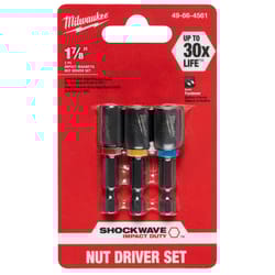 Milwaukee Shockwave 1-7/8 in. L Steel Nut Driver Set 3 pc