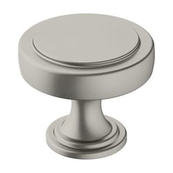 Amerock Exceed Transitional Round Cabinet Knob 1-1/2 in. D 1-3/16 in. Satin Nickel 1 pk