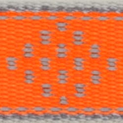 Lupine Pet Reflective Orange Diamond Nylon Dog Adjustable Collar