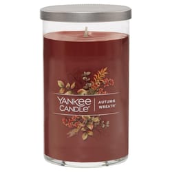 Yankee Candle Signature Brown Autumn Wreath Scent Pillar Candle 14.25 oz