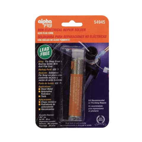 Alpha Fry 0.9 oz Lead-Free Flux Core Solder 0.062 in. D Silver-Bearing  Alloy 1 pc - Ace Hardware