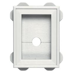 Builders Edge 6 in. H X 1 in. L Prefinished White Vinyl Mounting Block