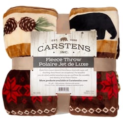 Carstens Inc 68 in. H X 2 in. W X 54 in. L Multicolored Polyester Plush Throw Blanket