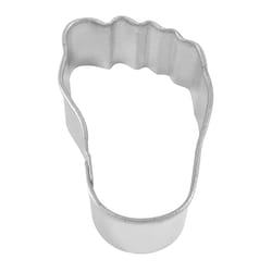R&M International Corp International Corp 1 in. W X 2 in. L Mini Foot Cookie Cutter Silver 1 pc