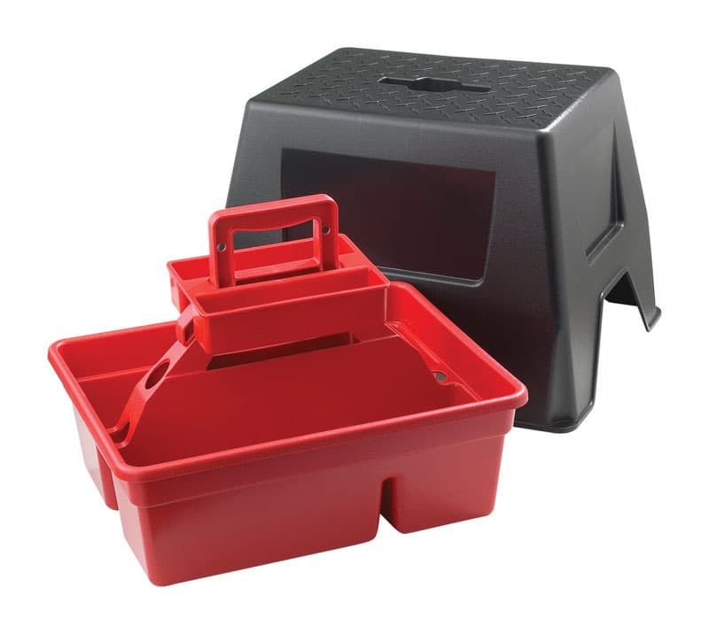 Little Giant 14 in. H X 16.13 in. W X 20 in. D 300 lb. capacity 1 step Plastic Stool and Tote Box Sansujyuku sansujyuku.com