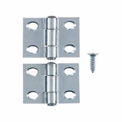 Ace 2.75 in. W X 1 in. L Zinc Plated Silver Zinc Narrow Hinge 2 pk