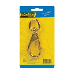 Seachoice Brass 4-1/2 in. L Swivel Eye Snap Hook 1 pk