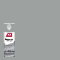 Ace Premium Gloss Light Gray Paint + Primer Enamel Spray 12 oz