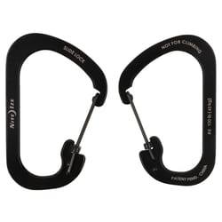 Nite Ize SlideLock 3.9 in. D Stainless Steel Black Carabiner Key Holder