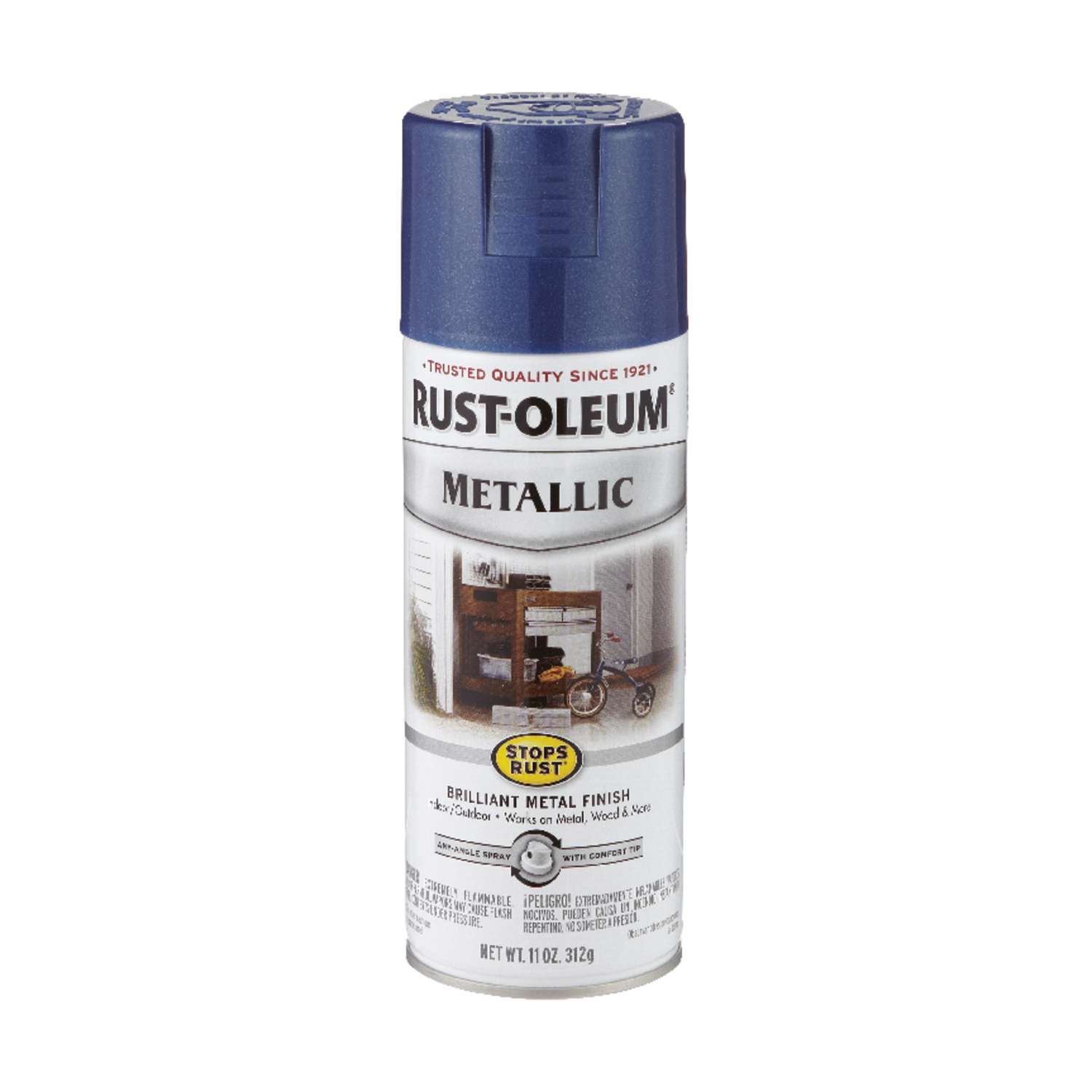 Rust Oleum Stops Rust Cobalt Blue Metallic Spray Paint 11 Oz Ace Hardware