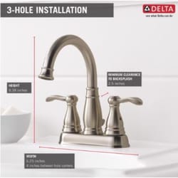 Delta Porter Brushed Nickel Traditional Bathroom Faucet 4 in.