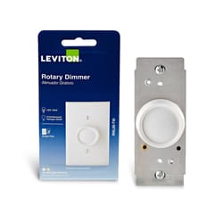 Leviton Trimatron Light Almond & White 600 W Rotary Dimmer Knob 1 pk