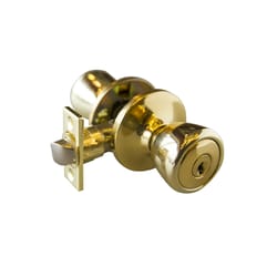 Design House Terrace Polished Brass Entry Knobs 1-3/4 in.