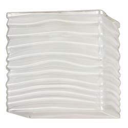 Westinghouse Rectangle White Glass Lamp Shade 1 pk