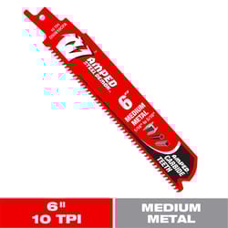 Diablo Demo Demon Amped 6 in. Carbide Tipped Medium Metal Reciprocating Saw Blade 10 TPI 1 pk