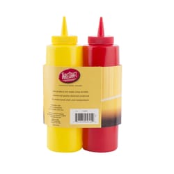 TableCraft Nostalgia Red/Yellow Polyethylene Ketchup and Mustard Dispensers 24 oz