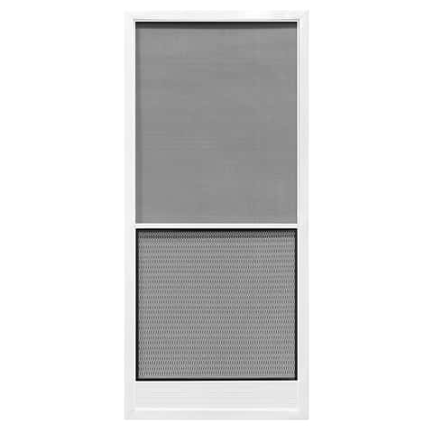 Precision 79-3/4 in. H X 35-1/4 in. W Capri White Steel Screen Door Precision 79-3/4 in. H X 35-1/4 in. W Capri White Steel Screen Door