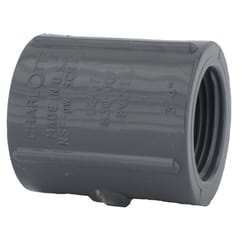 Charlotte Pipe Schedule 80 1/2 in. FPT X 1/2 in. D FPT PVC Coupling 1 pk