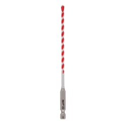 Milwaukee Shockwave 5/16 in. X 6 in. L Carbide Hammer Drill Bit 3-Flat Shank 1 pk