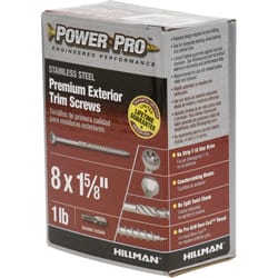 HILLMAN Power Pro No. 8 X 1-5/8 in. L Star Coarse Trim Screws 164 pk