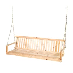 Jack Post 5 Ft 2 Person Brown Wood Traditional Porch Swing