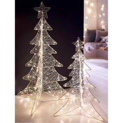 Sienna LED Warm White Trees 4 ft. and 5 ft. Yard Decor