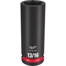 Milwaukee Shockwave 13/16 in. X 1/2 in. drive SAE 6 Point Deep Impact Socket 1 pc