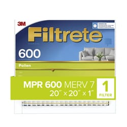 Filtrete 20 in. W X 20 in. H X 1 in. D 6 MERV Pleated Air Filter 1 pk