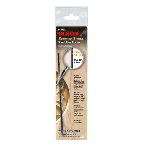 Olson 5 in. Carbon Steel Scroll Saw Blade 11.5 TPI 12 pk - Ace