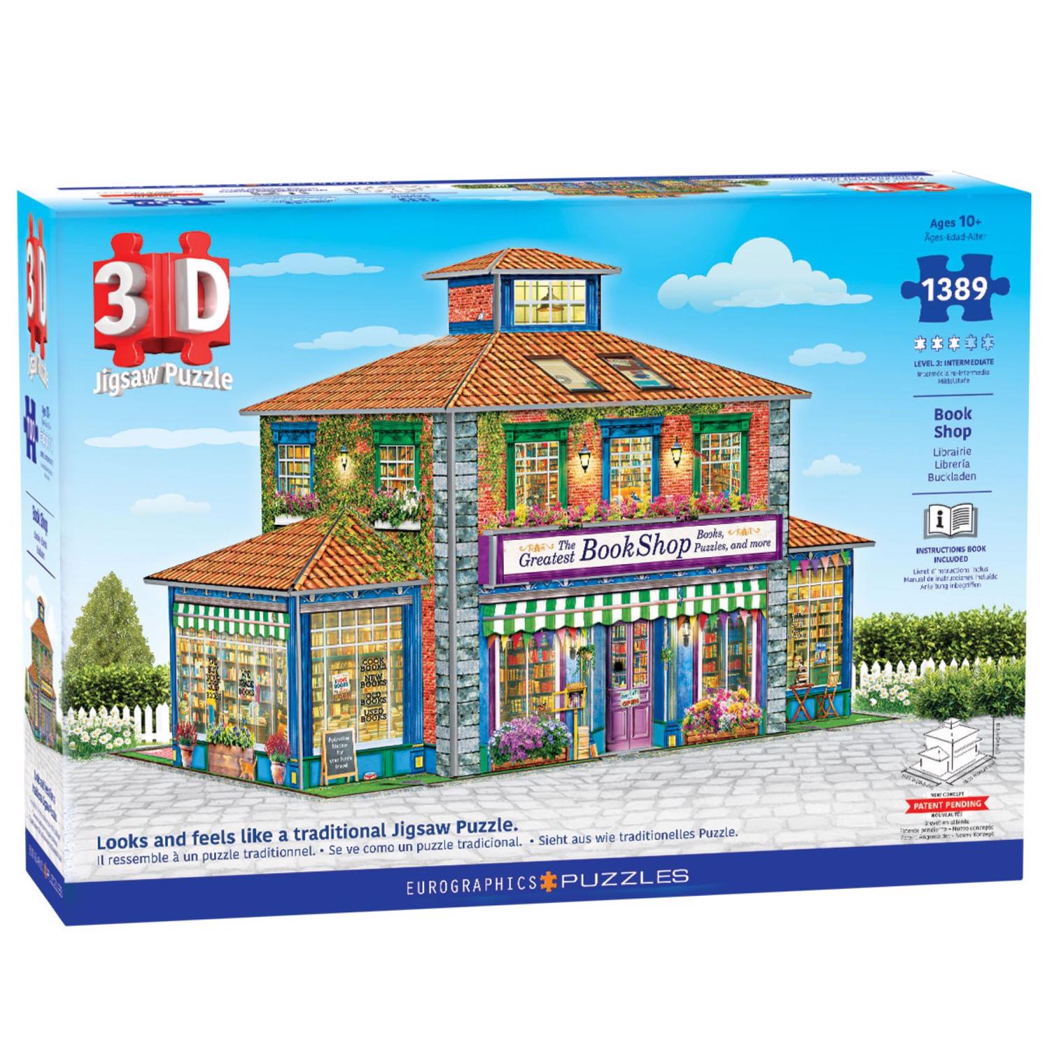 Eurographics Book Shop 3D Jigsaw Puzzle 1389 pc