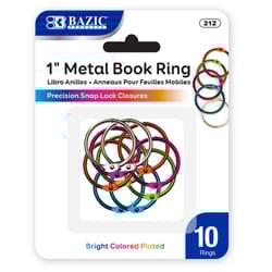 Bazic Products 1 Assorted Color Book Rings 10 pk