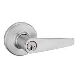 Kwikset Delta Satin Chrome Entry Door Knob 1-3/8 in.