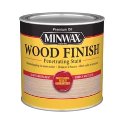 Minwax Wood Finish Semi-Transparent Simply White Oil-Based Penetrating Wood Finish 1/2 pt