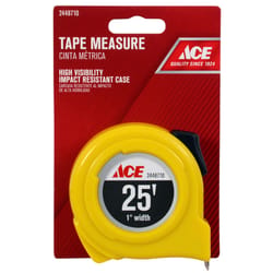 Ace 25 ft. L X 1 in. W High Visibility Tape Measure 1 pk