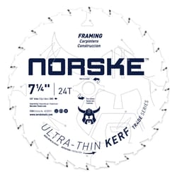 Norske 7-1/4 in. D X 5/8 in. Ultra Thin Kerf Carbide Saw Blade 24 teeth 1 each