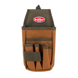 Bucket Boss 5 pocket Polyester Utility Knife Holder 5 in. L X 9.5 in. H Brown/Green