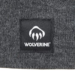 Wolverine Metallica Scholars Logo Knit Beanie Charcoal Gray One Size Fits Most