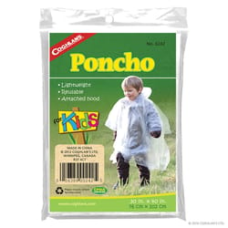 Coghlan's Clear Emergency Poncho 40 in. H X 30 in. W 1 pc