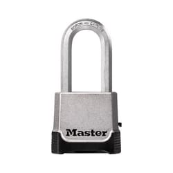 Master Lock Magnum 2-1/4 in. W Die-Cast Zinc 4-Pin Cylinder Weather-Resistant Padlock