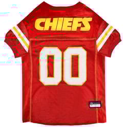 Pets First NFL Multicolored Kansas City Chiefs Cat/Dog Jersey Extra Large