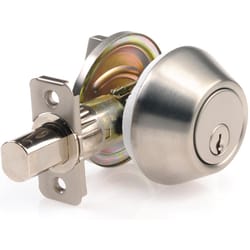 Ace Mobile Home Brushed Chrome Stainless Steel Single Cylinder Deadbolt