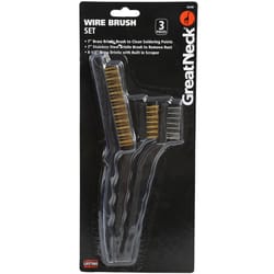 GreatNeck 8.5 in. L Brass Mini Wire Brush Set